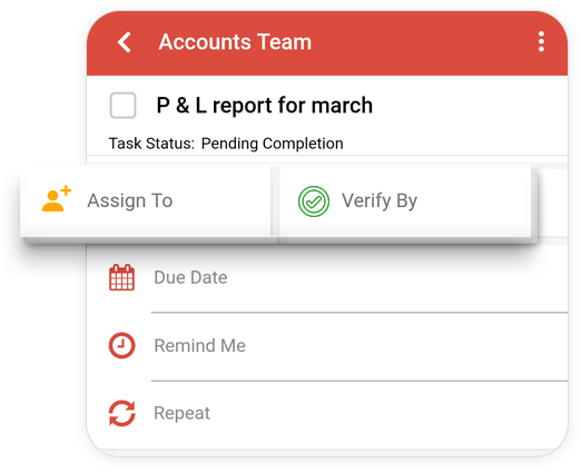 Screenshot showing the task verification feature of the WeGoDoo app. With this feature, you can rest assured knowing your team is staying accountable.